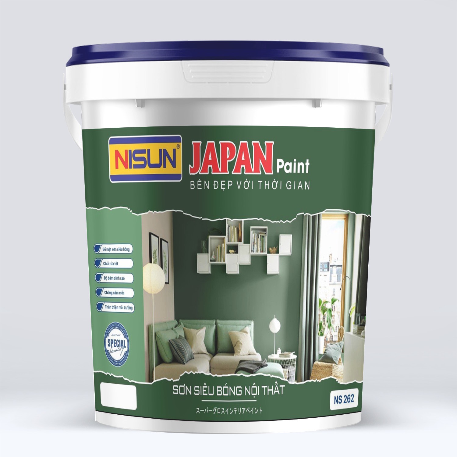 Chi tiết Sơn siêu bóng nội thất NS 262