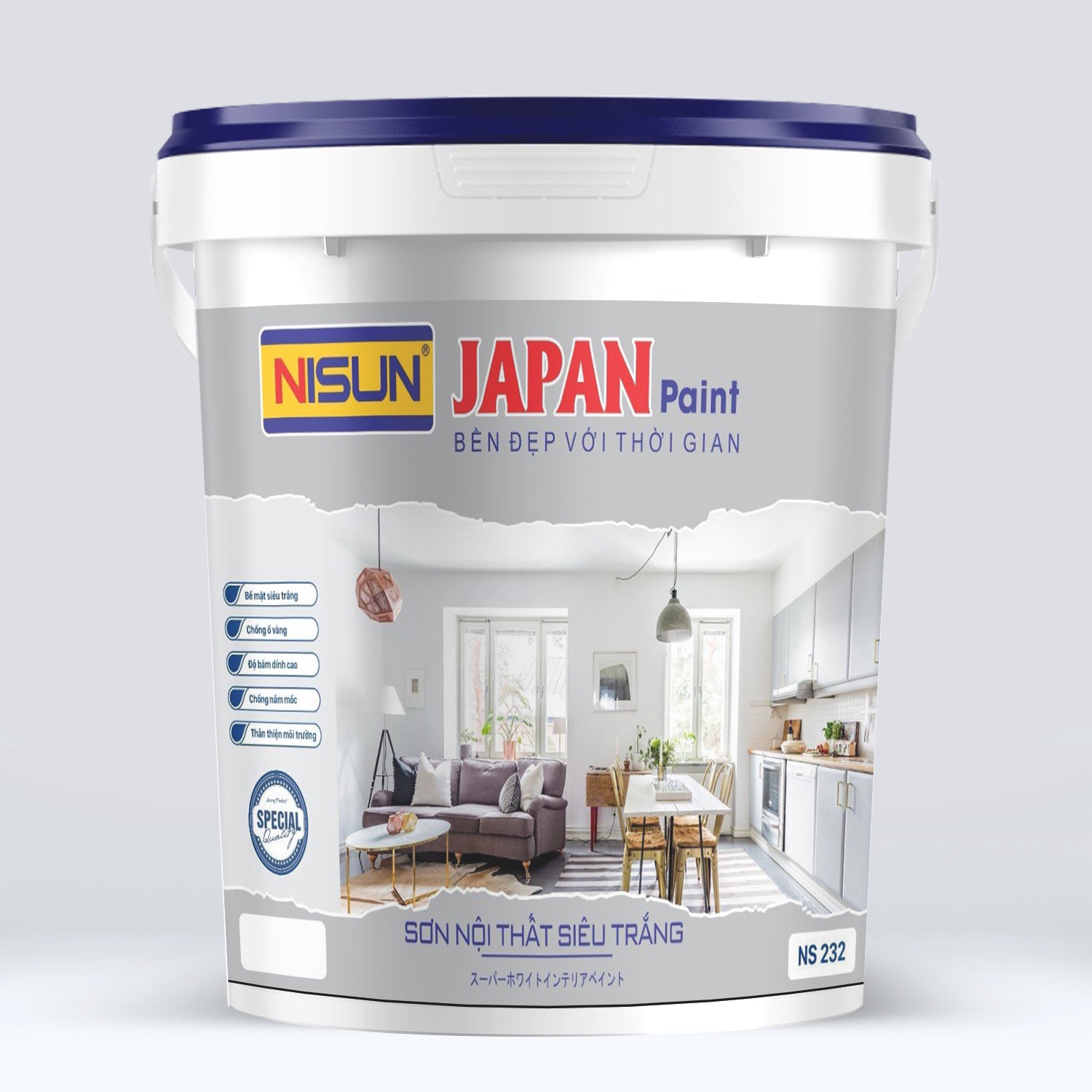 Chi tiết Sơn nội thất siêu trắng NS 232