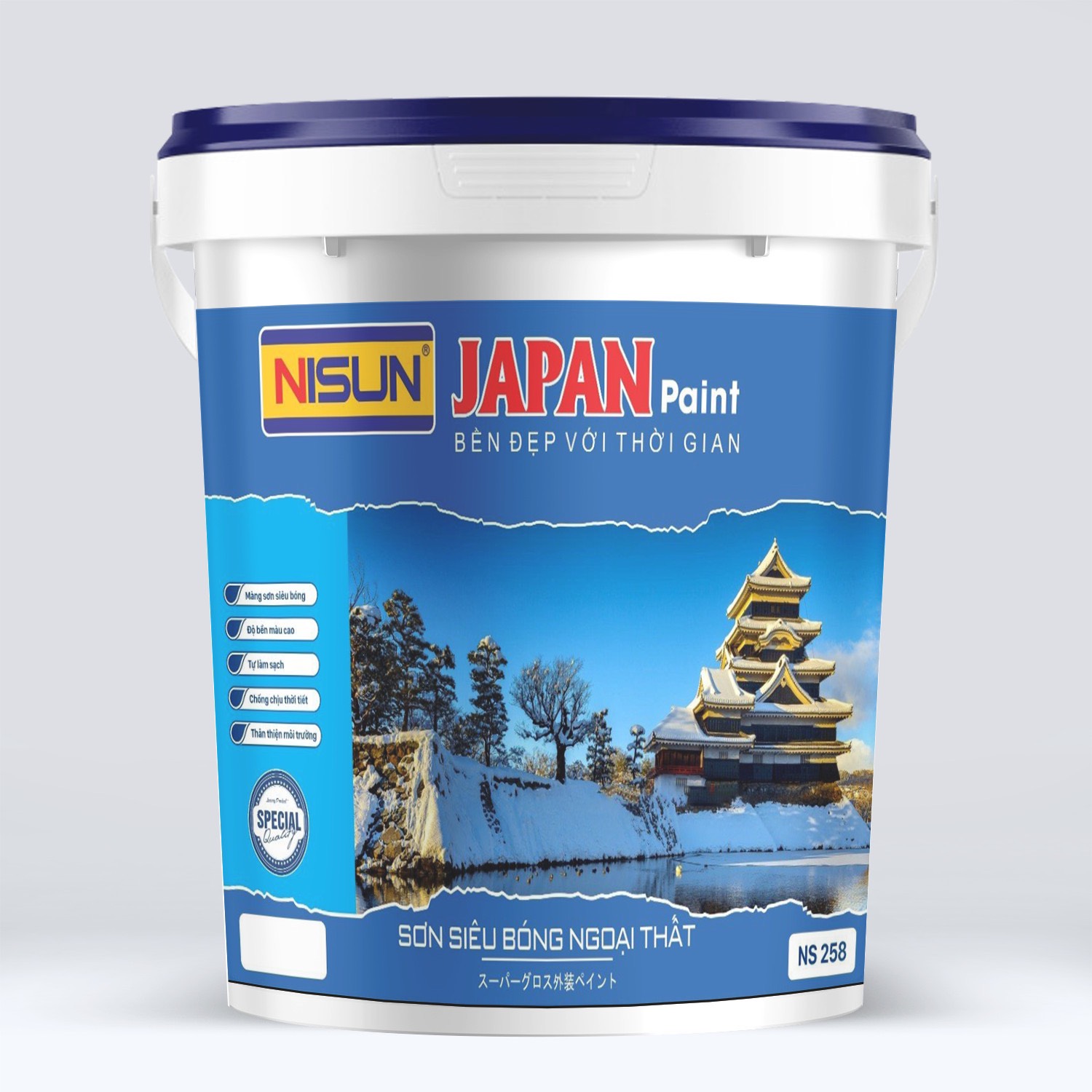 Chi tiết Sơn siêu bóng ngoại thất NS 258