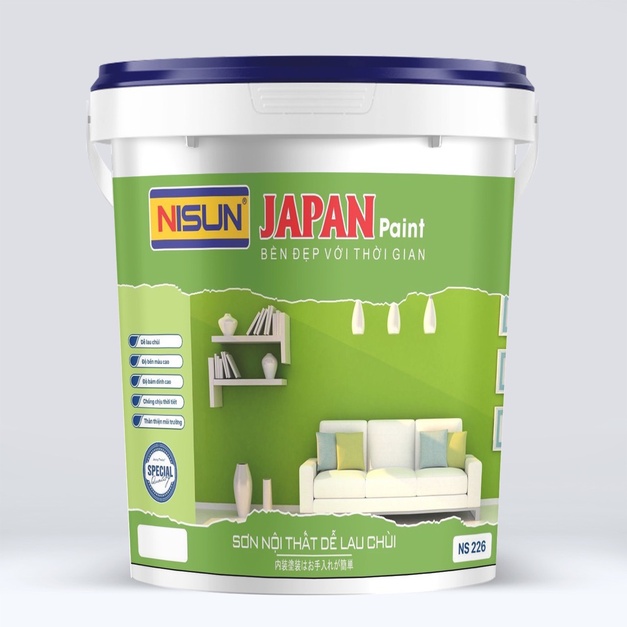 Chi tiết Sơn nội thất dễ lau chùi NS 226